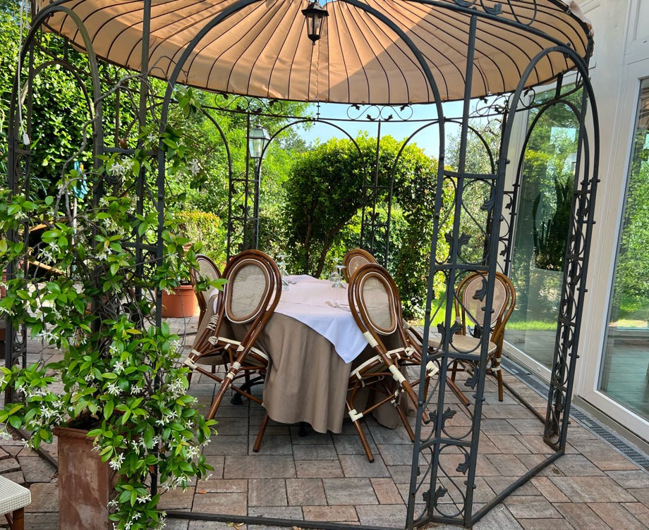 tavoli in giardino